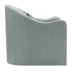 Bardot Spa Blue Stripe Slipcovered Striped Accent Chair - Ornate Home