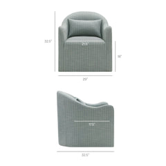 Bardot Spa Blue Stripe Slipcovered Striped Accent Chair - Ornate Home