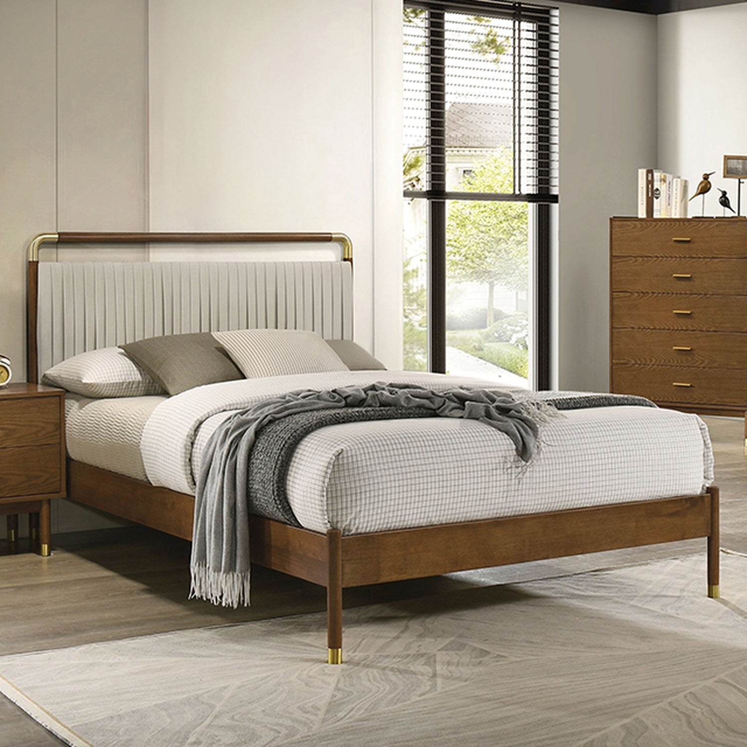 Bardot Walnut Twin Bed - Ornate Home
