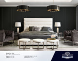 Bardot White Leatherette Queen Bed - Ornate Home