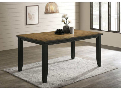 Bardstown Dark Wheat & Charcoal Black Counter Height Dining Table - Ornate Home