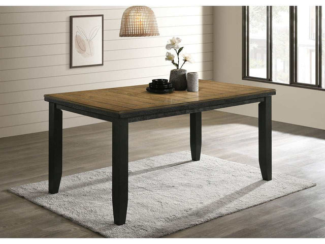 Bardstown Dark Wheat & Charcoal Black Counter Height Dining Table - Ornate Home