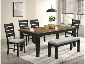 Bardstown Dark Wheat & Charcoal Black Dining Room Sets - Ornate Home