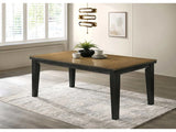 Bardstown Dark Wheat & Charcoal Black Dining Table - Ornate Home