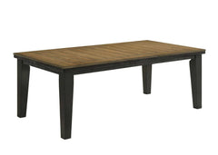 Bardstown Dark Wheat & Charcoal Black Dining Table - Ornate Home