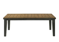 Bardstown Dark Wheat & Charcoal Black Dining Table - Ornate Home