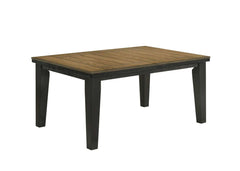 Bardstown Dark Wheat & Charcoal Black Dining Table - Ornate Home