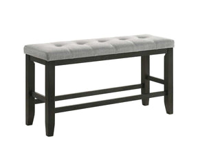 Bardstown Gray & Charcoal Black Counter Height Dining Bench - Ornate Home