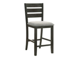 Bardstown Gray & Charcoal Black Counter Height Dining Chair - Ornate Home
