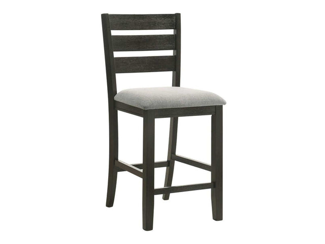 Bardstown Gray & Charcoal Black Counter Height Dining Chair - Ornate Home