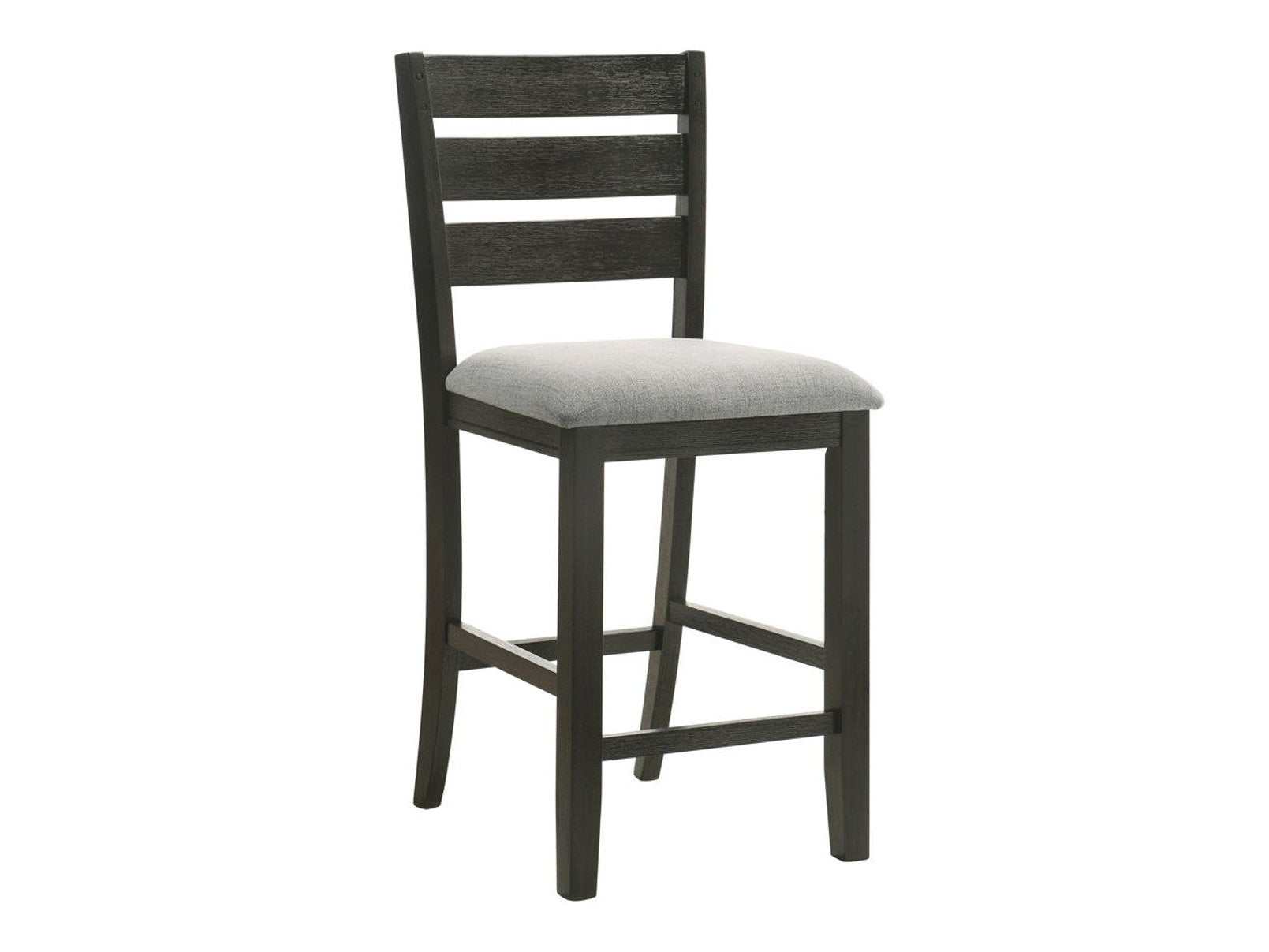 Bardstown Gray & Charcoal Black Counter Height Dining Chair(Set of 2) - Ornate Home