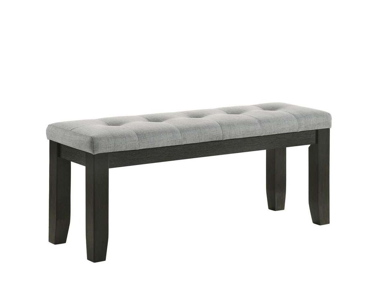 Bardstown Gray & Charcoal Black Dining Bench - Ornate Home