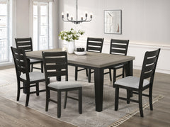 Bardstown Light Grey/Charcoal Dining Set - Ornate Home