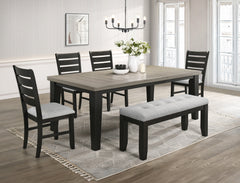 Bardstown Light Grey/Charcoal Dining Set - Ornate Home