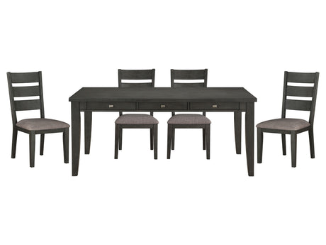 Baresford Gray 5-piece Dinig Table Set - Ornate Home