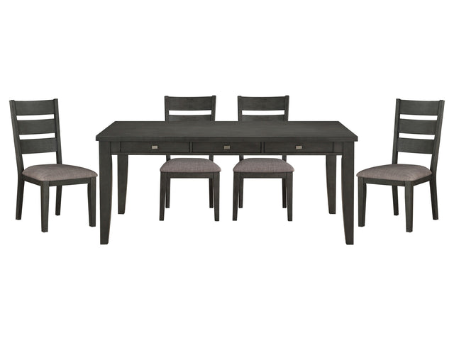 Baresford Gray 5-piece Dinig Table Set - Ornate Home