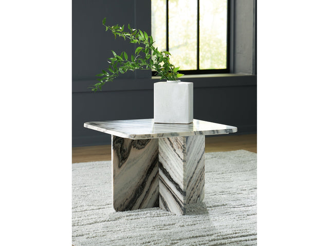 Baretton Black/White/Taupe Coffee Table - Ornate Home