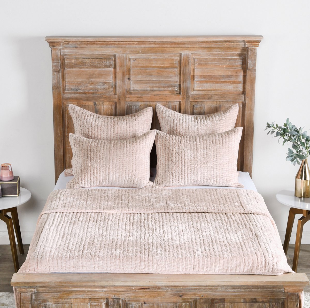 Bari Bliss Pink Velvet Quilt Collection - Ornate Home