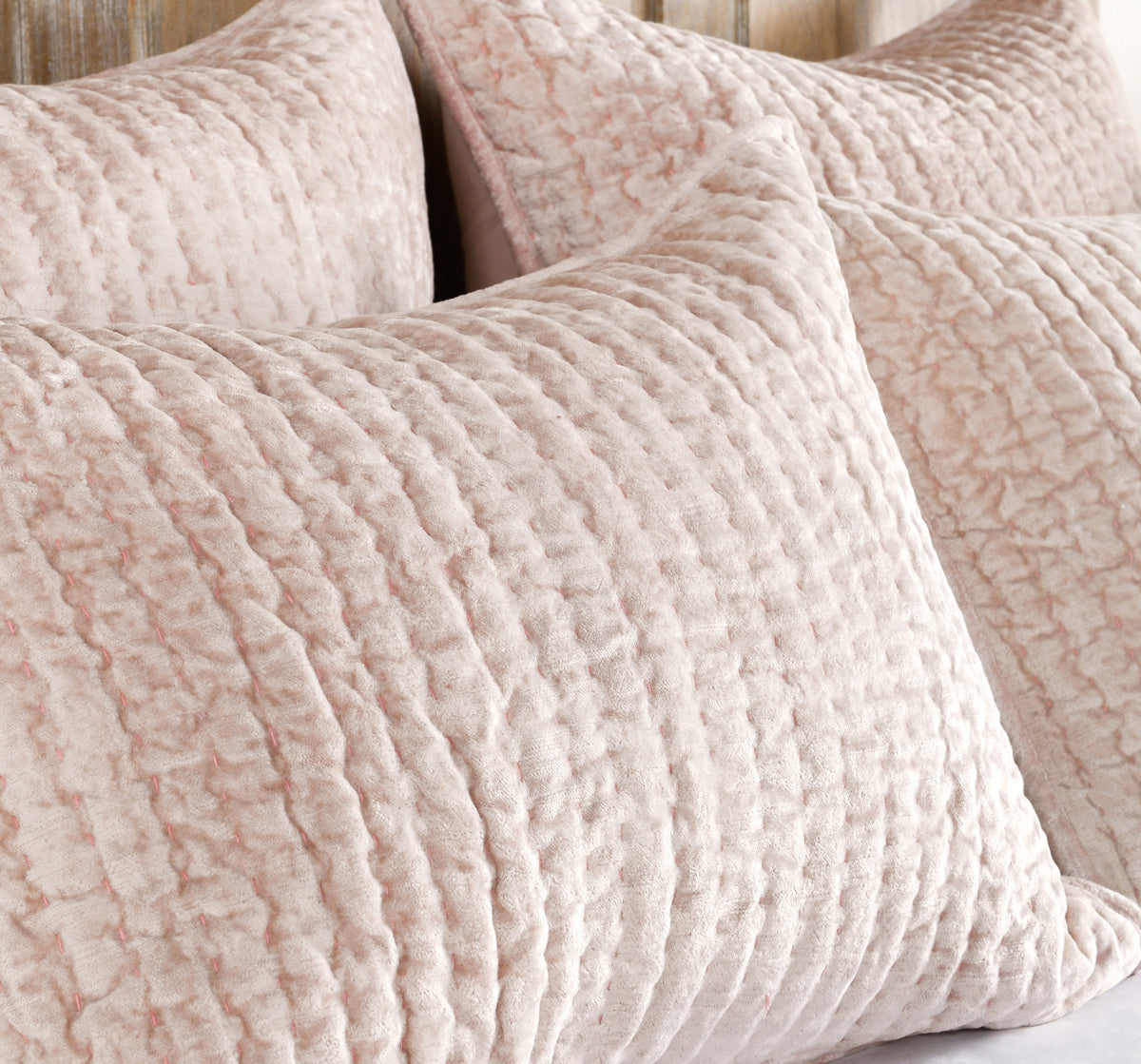 Bari Bliss Pink Velvet Quilt Collection - Ornate Home