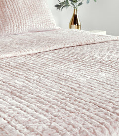 Bari Bliss Pink Velvet Quilt Collection - Ornate Home