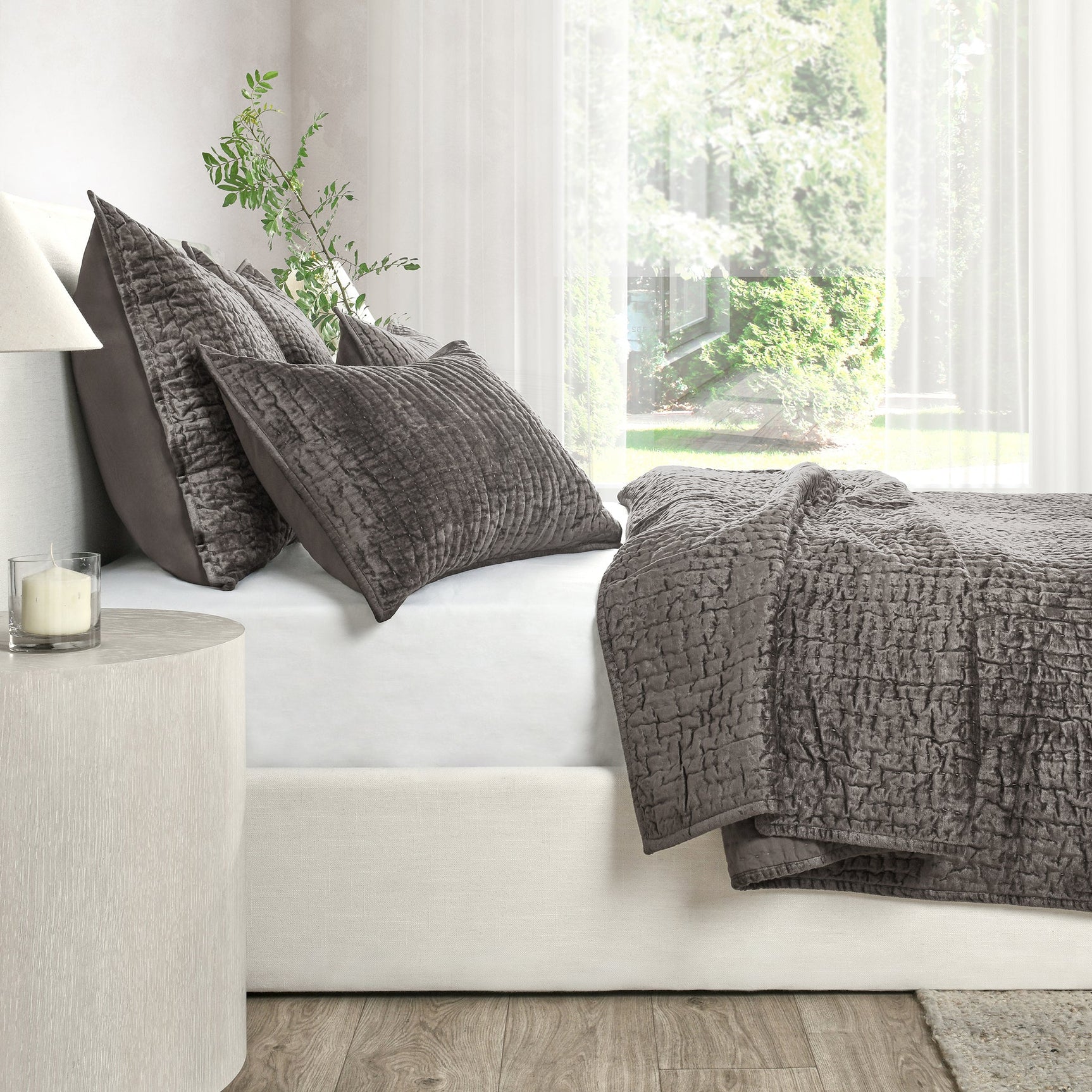 Bari Desert Velvet Quilt Collection - Ornate Home