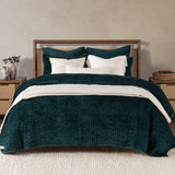 Bari Emerald Velvet Quilt Collection - Ornate Home