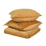 Bari Honey Gold Velvet Quilt Collection - Ornate Home