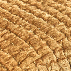 Bari Honey Gold Velvet Quilt Collection - Ornate Home