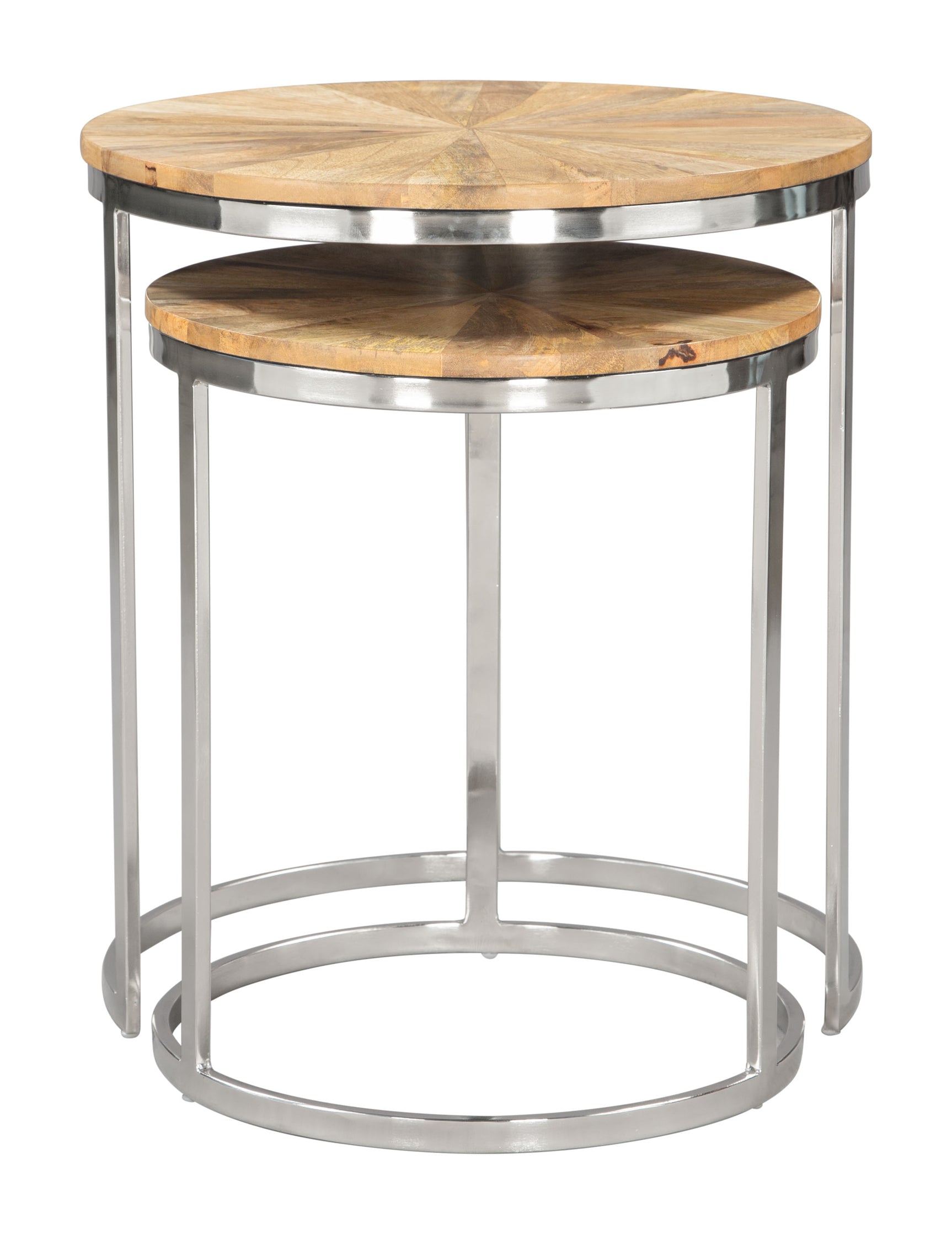 Bari Natural Nesting Table Set (2-Piece) - Ornate Home