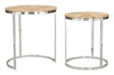 Bari Natural Nesting Table Set (2-Piece) - Ornate Home