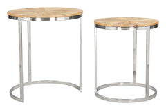 Bari Natural Nesting Table Set (2-Piece) - Ornate Home