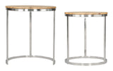 Bari Natural Nesting Table Set (2-Piece) - Ornate Home