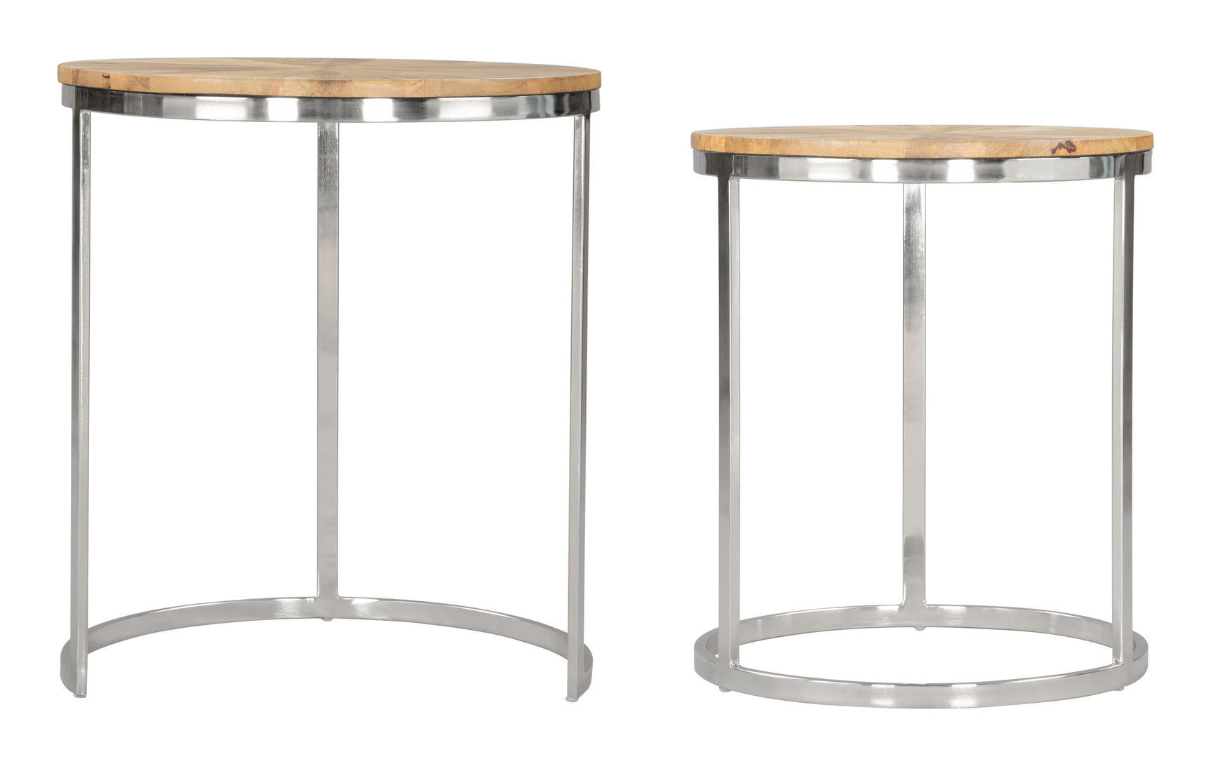 Bari Natural Nesting Table Set (2-Piece) - Ornate Home
