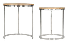 Bari Natural Nesting Table Set (2-Piece) - Ornate Home