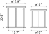 Bari Natural Nesting Table Set (2-Piece) - Ornate Home