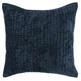 Bari Ocean Blue Velvet Quilt Collection - Ornate Home