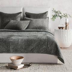 Bari Sage Velvet Quilt Collection - Ornate Home