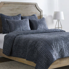 Bari Sea Fog Velvet Quilt Collection - Ornate Home