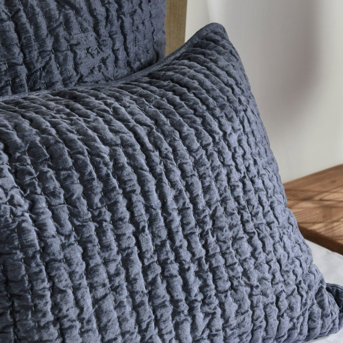 Bari Sea Fog Velvet Quilt Collection - Ornate Home