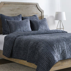 Bari Sea Fog Velvet Quilt Collection - Ornate Home