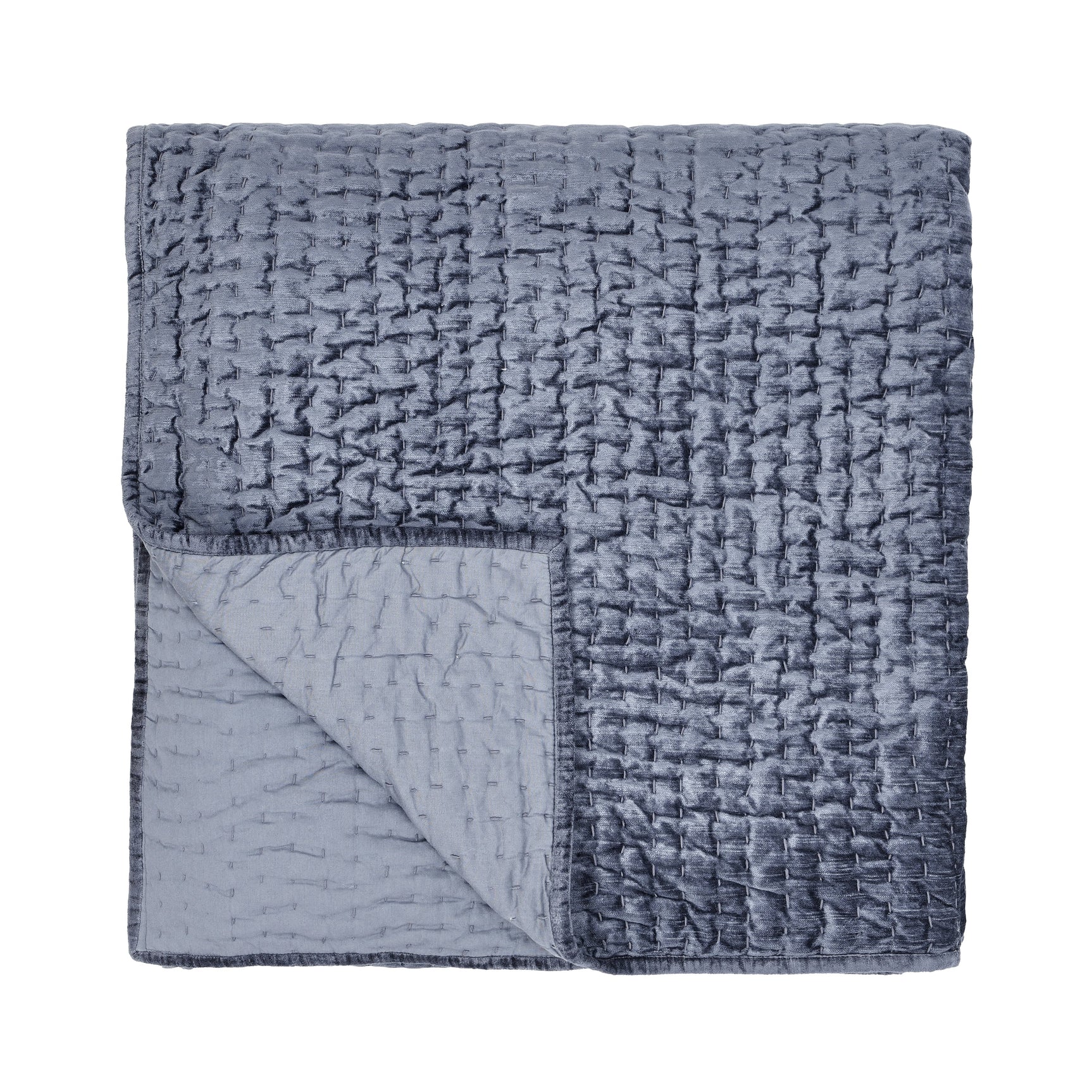 Bari Sea Fog Velvet Quilt Collection - Ornate Home