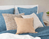 Bari Stone Blue Velvet Quilt Collection - Ornate Home
