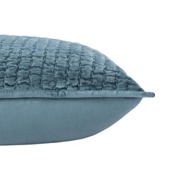 Bari Stone Blue Velvet Quilt Collection - Ornate Home
