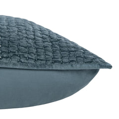 Bari Stone Blue Velvet Quilt Collection - Ornate Home