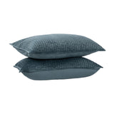 Bari Stone Blue Velvet Quilt Collection - Ornate Home