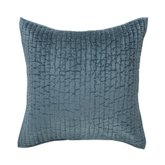 Bari Stone Blue Velvet Quilt Collection - Ornate Home