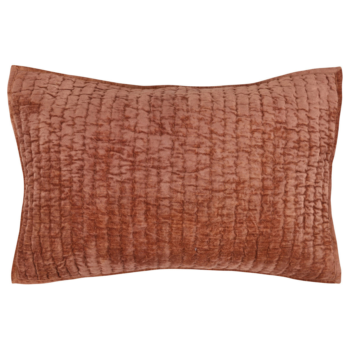 Bari Terracotta Velvet Quilt Collection - Ornate Home