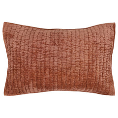 Bari Terracotta Velvet Quilt Collection - Ornate Home