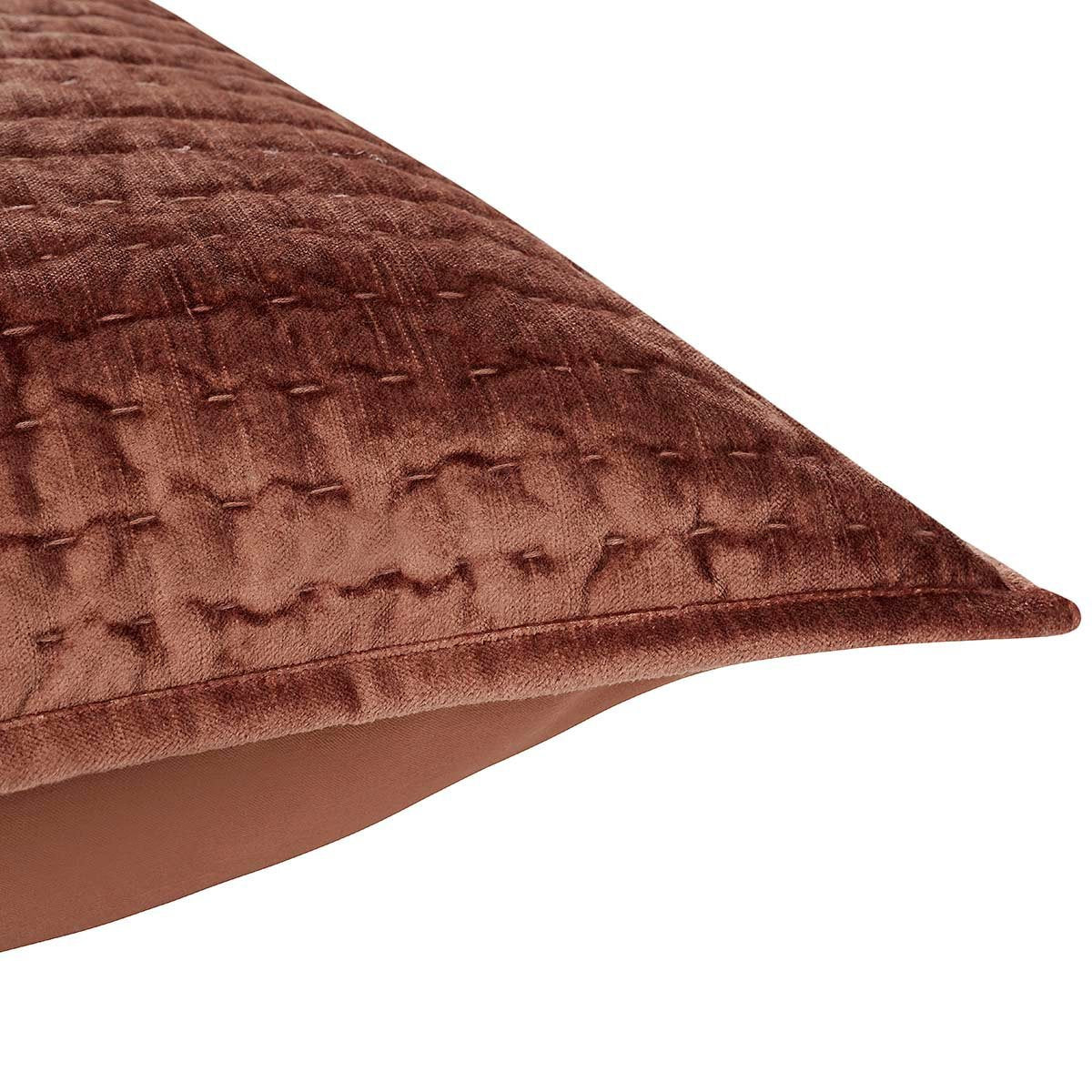 Bari Terracotta Velvet Quilt Collection - Ornate Home