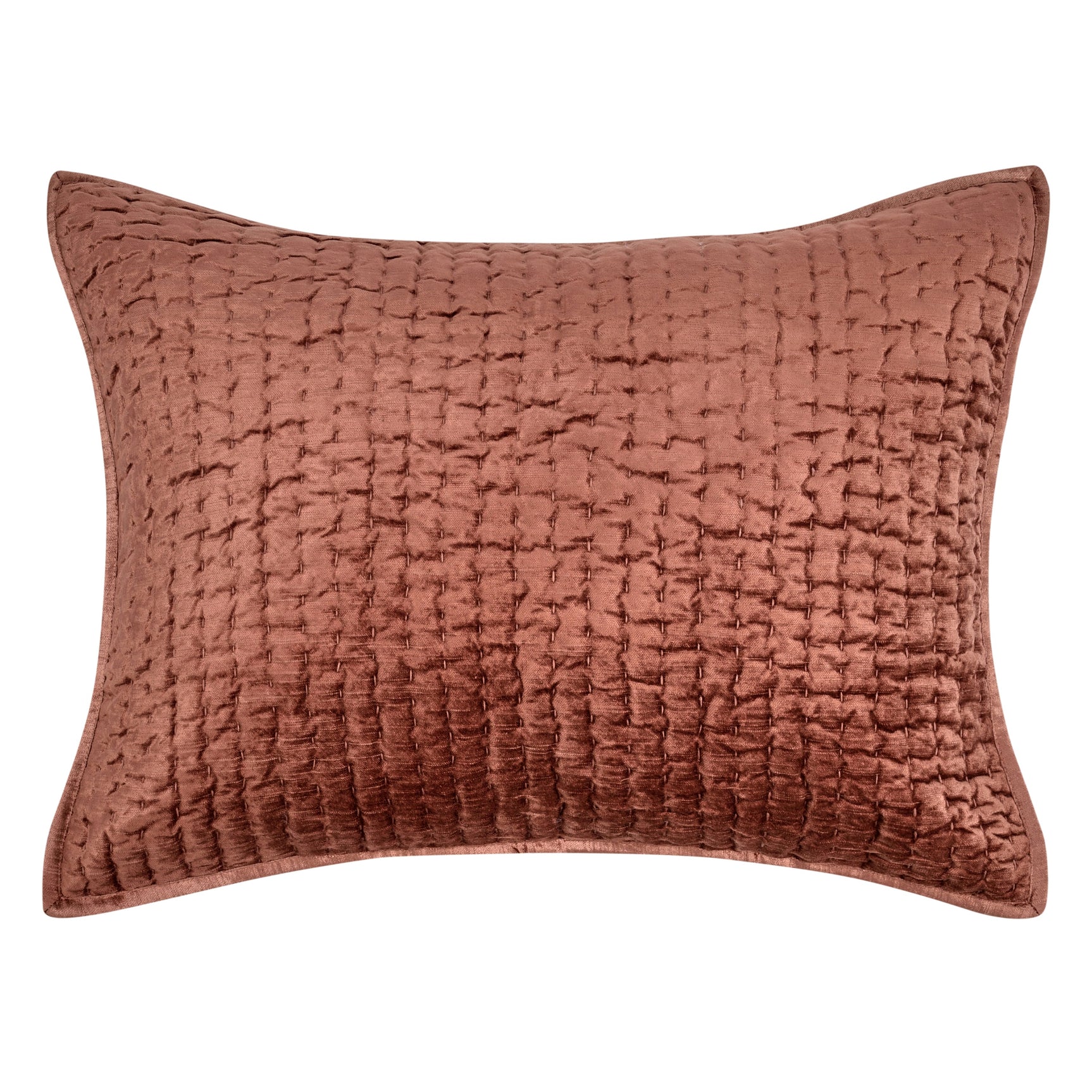 Bari Terracotta Velvet Quilt Collection - Ornate Home